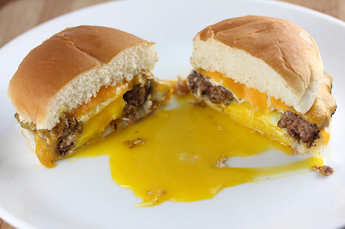 Egg in a hole burger