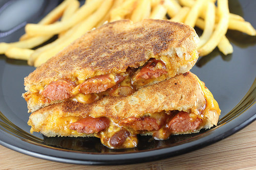 Chili Cheese Dog Grilled Cheese