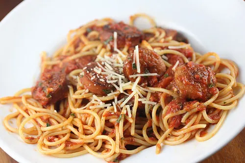 Smoked Sausage Spaghetti