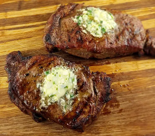 Grilled Steak with Blue Cheese Butter