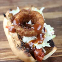 Hot Dogs with Onion Rings