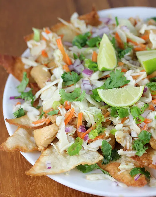 Wonton Chicken Nachos