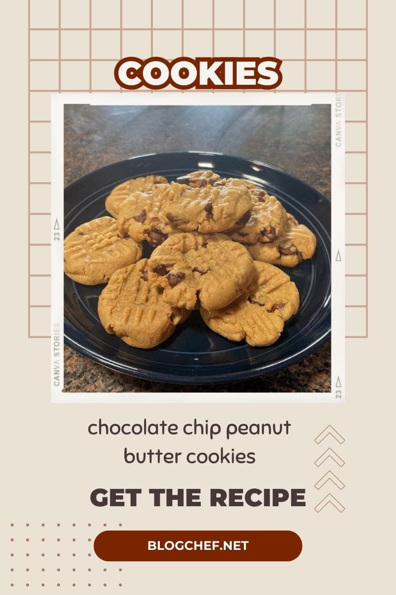 Chocolate chip peanut butter cookies recipe.