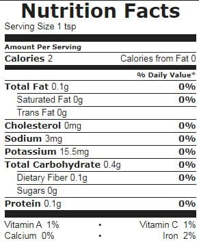 Dried Parsley nutrition facts