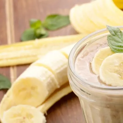 Banana yogurt post-workout smoothie.