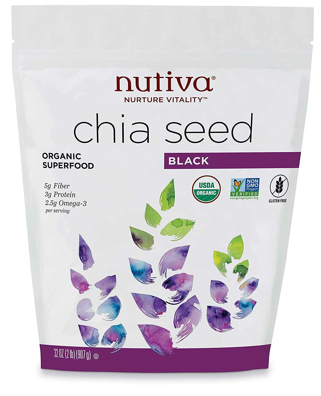 Nutiva Organic Premium Raw Black Chia Seeds