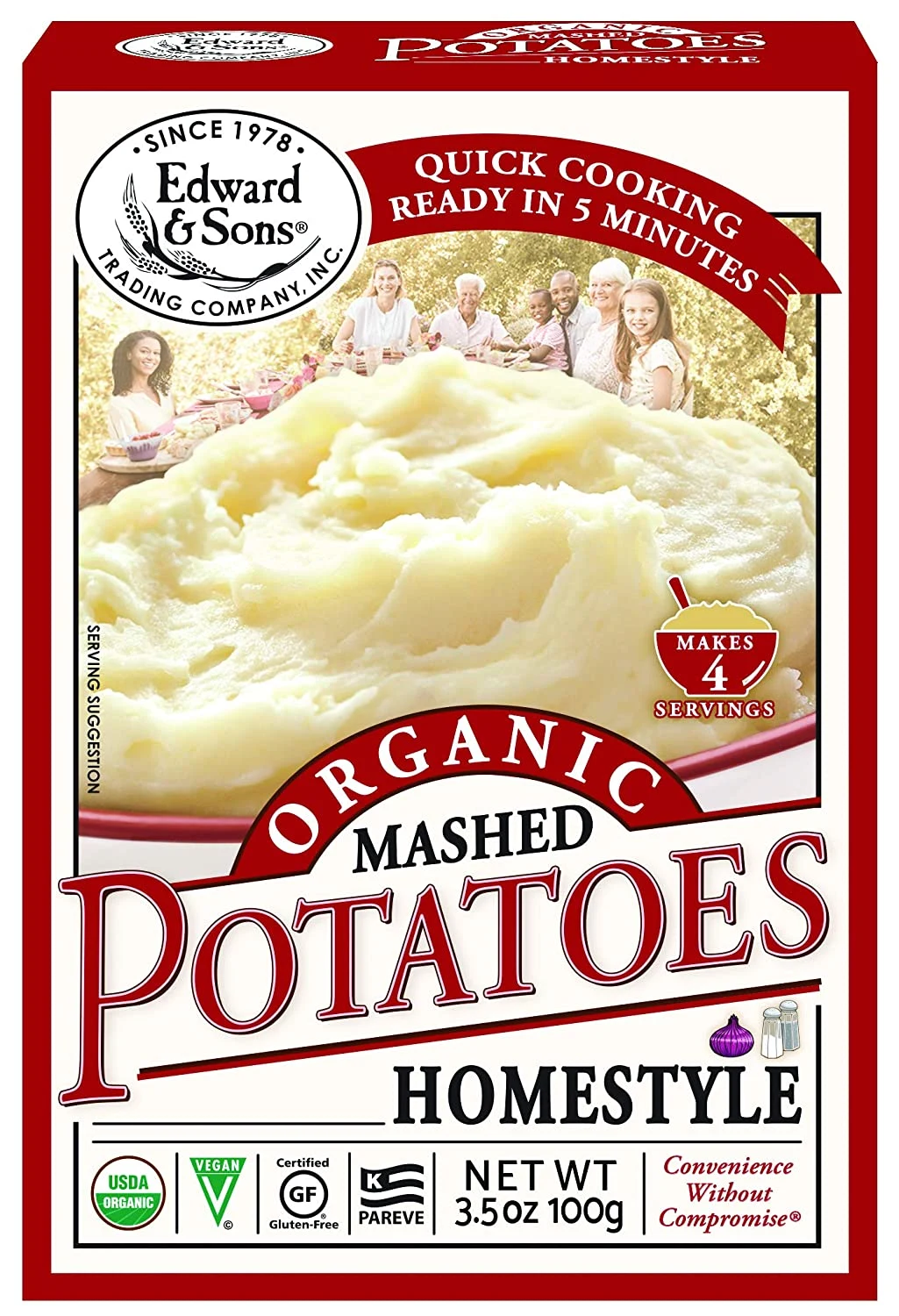 Edward & Sons Organic Mashed Potatoes Home Style