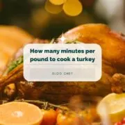 How many minutes per pound to cook a turkey.