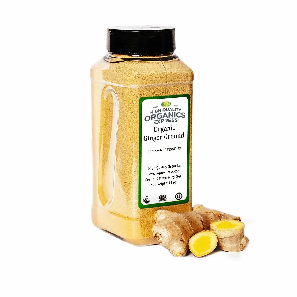 HQOExpress | Organic Ground Ginger | 14 oz. Chef Jar