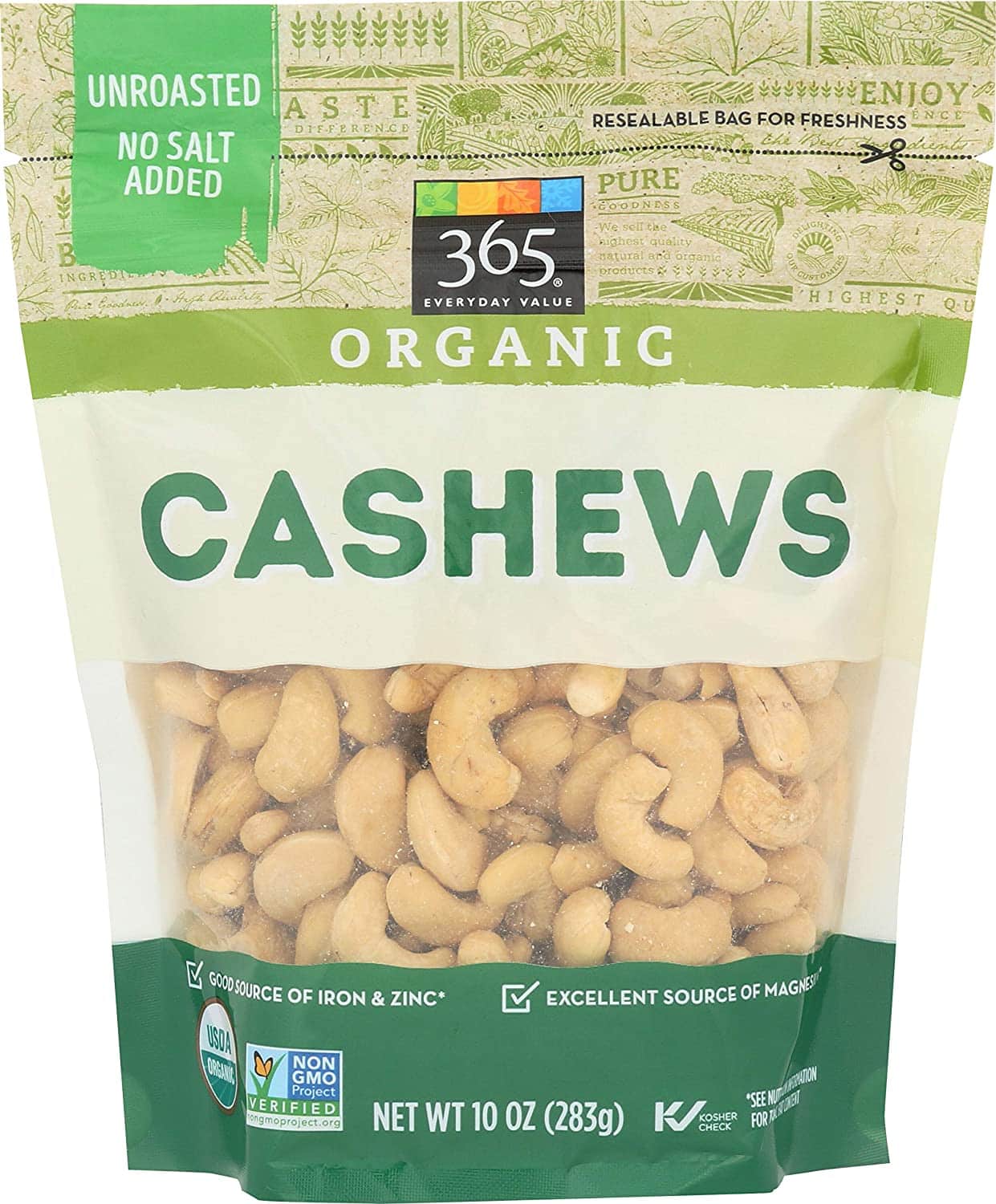 365 by WFM, Cashews Organic, 10 Ounce