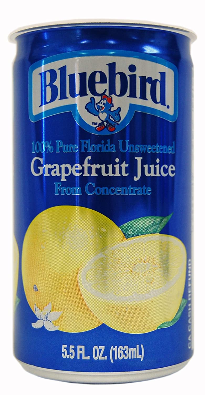 Bluebird Unsweetened Grapefruit Juice, 5.5-Ounce Cans (Pack of 48)