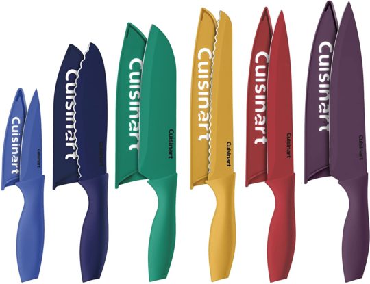 Cuisinart 12 Piece Color Knife Set with Blade Guards