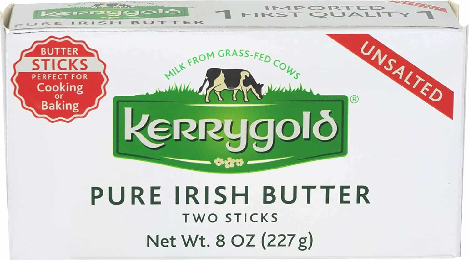 Kerrygold Unsalted Butter Sticks, 8 Ounce (Pack of 20)