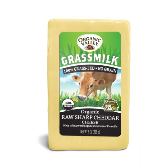 Organic Valley Grassmilk Raw Organic Sharp Cheddar Cheese Block, 8 oz