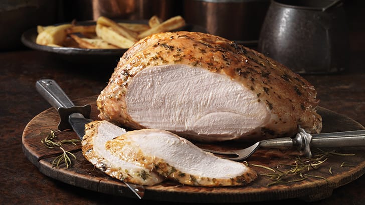 Roasted Butterball turkey breast.