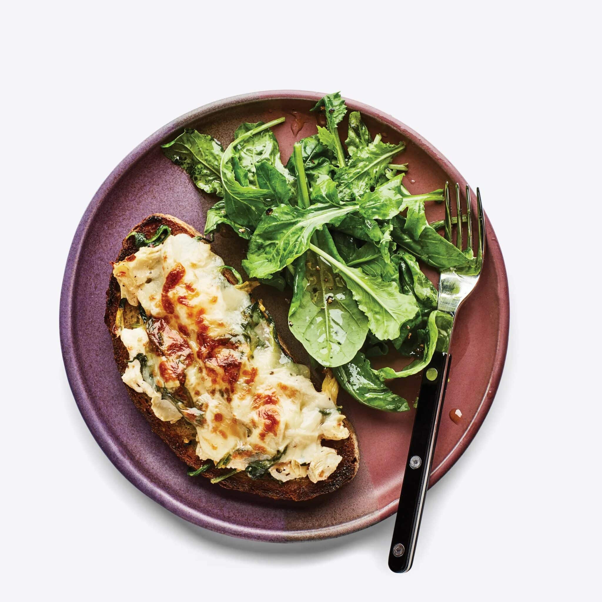 Spinach and Artichoke Salad with Parmesan Vinaigrette
