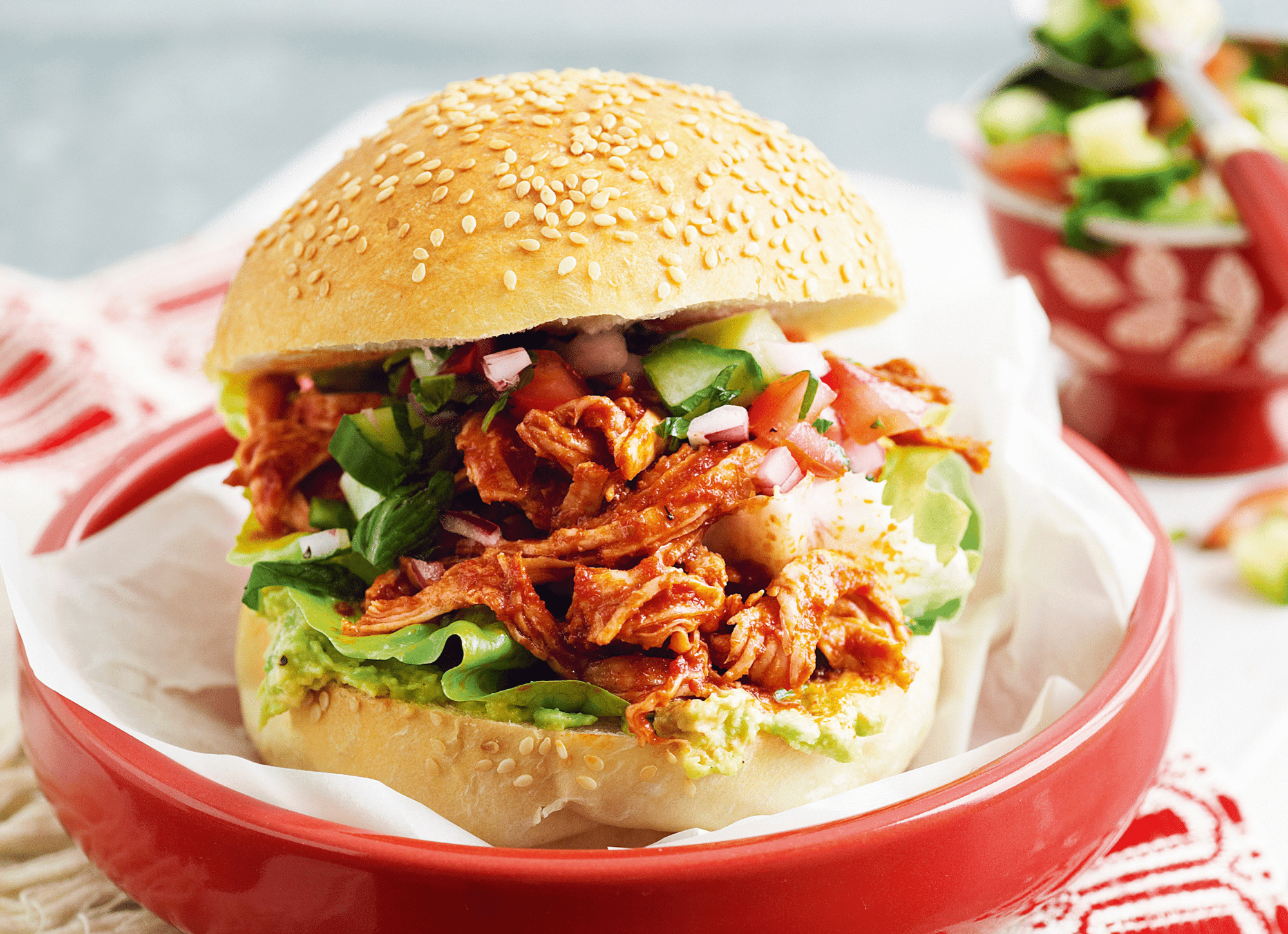 Turkey burgers and Mexican salad