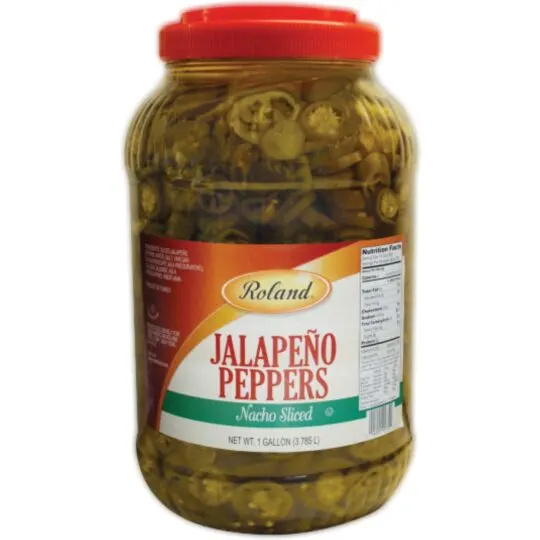Roland Slice Jalapeno Peppers, 128-Ounce Jar 