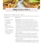 The book of sliders, recipe page.