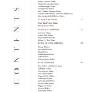 The book of sliders, table of contents.